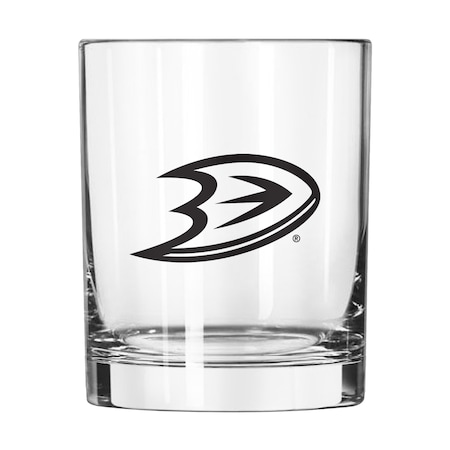 Logo Brands Anaheim Ducks 14oz Gameday Rocks Glass 801-G14R-1